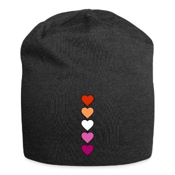 Cœurs lesbiennes lesbiennes - Bonnet en jersey - charbon - Devant