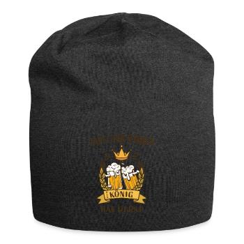 Zapft ihr Narren, der König hat Durst - Jersey-Beanie - Anthrazit - Vorne