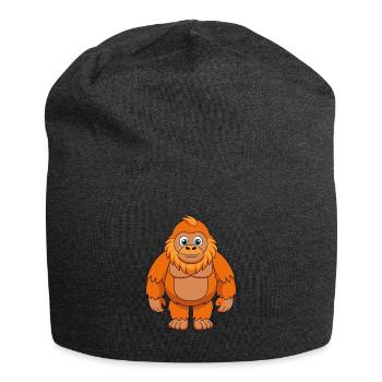 Big Foot Niedliche Maskottchen Zeichentrickfigur Kawaii - Jersey-Beanie - Anthrazit - Vorne