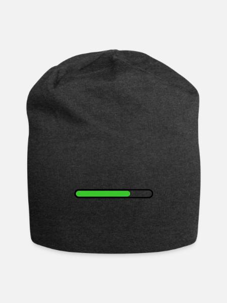 Ladeleiste Schwarz Grün - Jersey-Beanie - Anthrazit