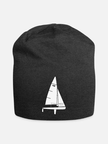 470er Riss - Jersey-Beanie - Anthrazit