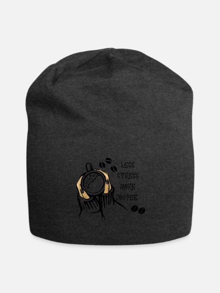 Moins de stress Plus de café - Bonnet en jersey - charbon
