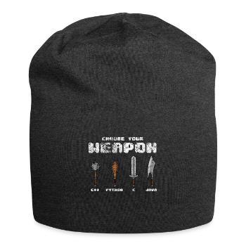 C++ Phyton C Java Software Programmer Coder Witz - Jersey-Beanie - Anthrazit - Vorne