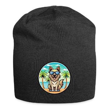 Carpathian Shepherd Dog Breed Cartoon Sunglasses - Jersey Beanie - charcoal grey - Front