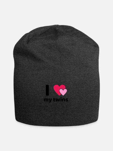 Ich Liebe Meine Zwillinge Mama Mutter Zwillingen - Jersey-Beanie - Anthrazit