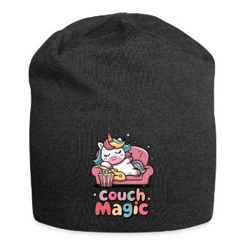 Couch Magic - Jersey Beanie - charcoal grey - Front
