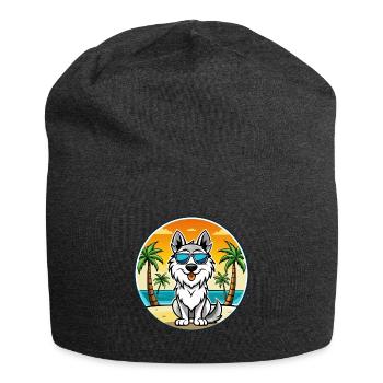 Carpathian Shepherd Dog Breed Cartoon Sunglasses - Jersey Beanie - charcoal grey - Front