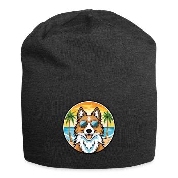 Scotch Collie Hunderasse Cartoon Sonnenbrille Strand - Jersey-Beanie - Anthrazit - Vorne
