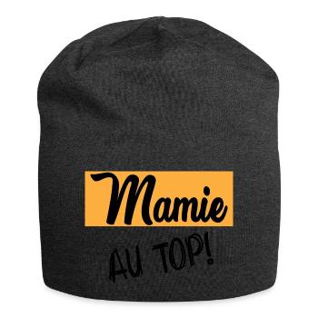Oma - Jersey-Beanie - Anthrazit - Vorne