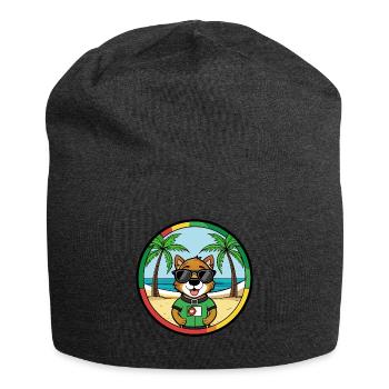 Portuguese Watchdog Breed Cartoon Sunglasses Beach - Jersey Beanie - charcoal grey - Front