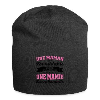 Gift for Grandma - An Exceptional Granny - Jersey Beanie - charcoal grey - Front
