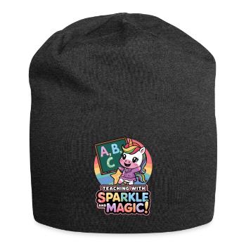 Teaching With Sparkle And Magic! - Jersey Beanie - charcoal grey - Front