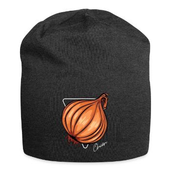 Trendy Onion Cool Gemüse Zwiebeln - Jersey-Beanie - Anthrazit - Vorne