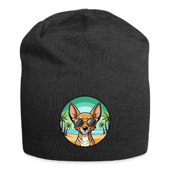 Cirneco Dell Etna Hunderasse Cartoon Sonnenbrille Strand - Jersey-Beanie - Anthrazit - Vorne