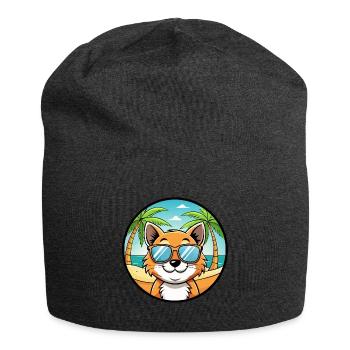 Bambino Cat Breed Cartoon Sunglasses Beach - Jersey Beanie - charcoal grey - Front