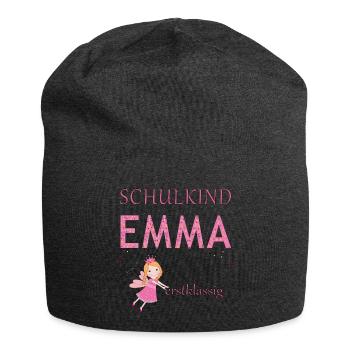 Écolière Emma première classe - Bonnet en jersey - charbon - Devant