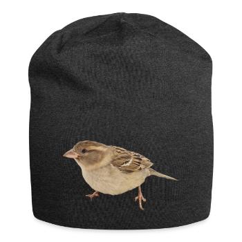 Vogel - Jersey-Beanie - Anthrazit - Vorne