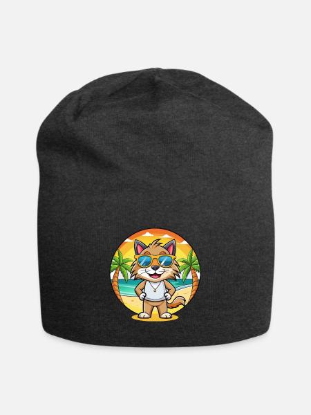 Lynx Lustige Cartoon Sommer Strand Sonnenbrille - Jersey-Beanie - Anthrazit