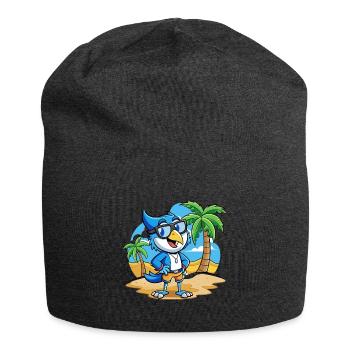 Blue Jay Lustige Cartoon Sommer Strand Sonnenbrille - Jersey-Beanie - Anthrazit - Vorne