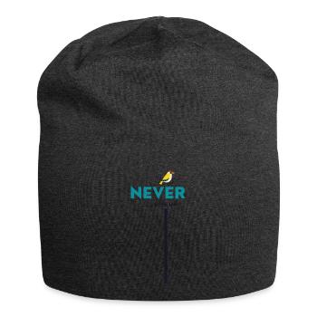 never give up bird - Jersey-Beanie - Anthrazit - Vorne
