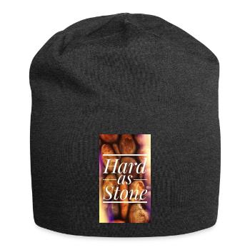 Hart wie Stein Typografie - Jersey-Beanie - Anthrazit - Vorne
