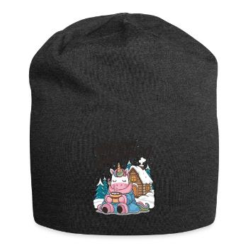 Warm And Unicorn-y! - Jersey Beanie - charcoal grey - Front