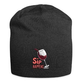 Schluck passiert - Jersey-Beanie - Anthrazit - Vorne