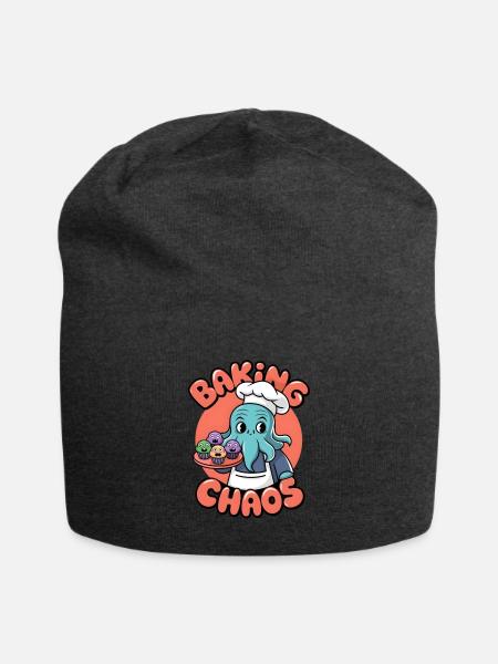Chaos beim Backen - Jersey-Beanie - Anthrazit