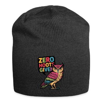 Zero Hoots Given - Jersey Beanie - charcoal grey - Front