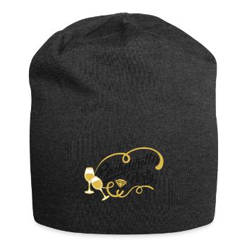 Bachelorette Party - JGA mit Sektgläsern - Jersey-Beanie - Anthrazit - Vorne