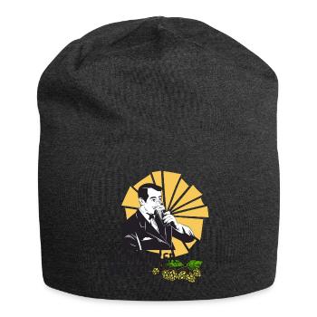 Biertrinker mit Stil - Jersey-Beanie - Anthrazit - Vorne