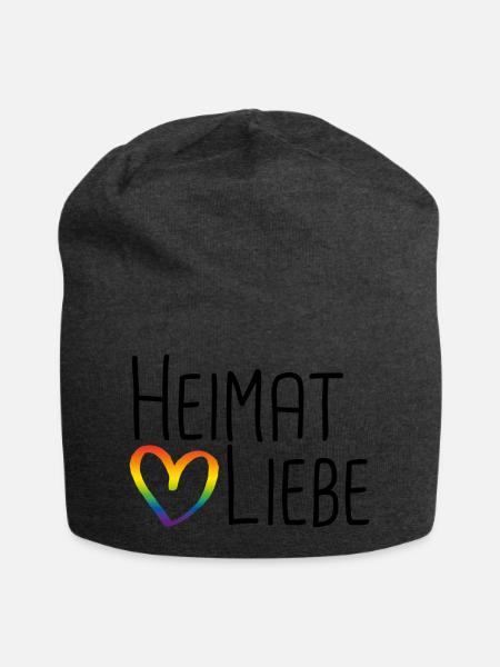 Heimat Liebe - Jersey-Beanie - Anthrazit