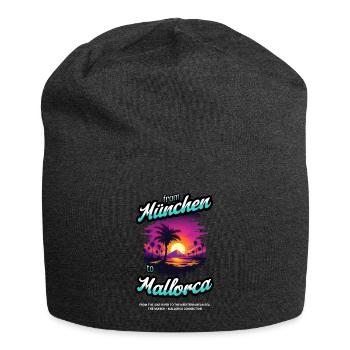 From München to Mallorca - Blue Text Edition - Jersey-Beanie - Anthrazit - Vorne