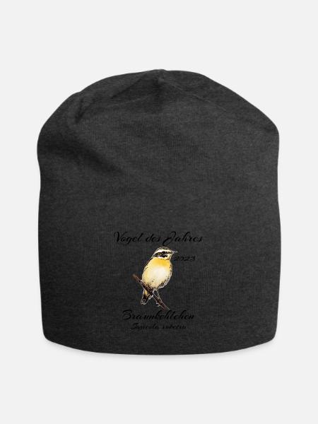 Braunkehlchen, Vogel des Jahres 2023 - Jersey-Beanie - Anthrazit