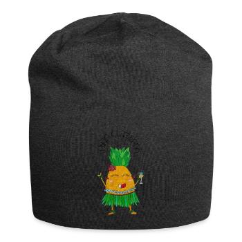 PiñaCutelada – süße Ananas mit Mocktail - Jersey-Beanie - Anthrazit - Vorne