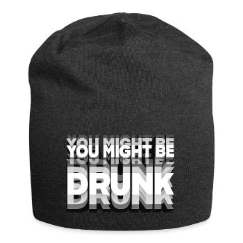 026 Du Könntest Betrunken Fettgedruckte 3D-Typografie - Jersey-Beanie - Anthrazit - Vorne