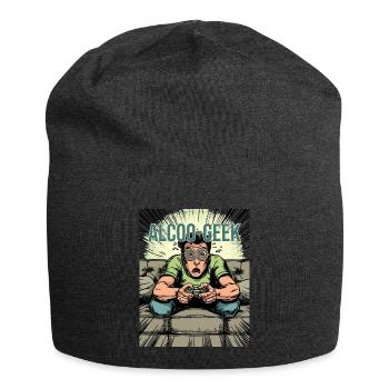ALKOHOLIKER-NERD – VIDEOSPIELSÜCHTIGER - Jersey-Beanie - Anthrazit - Vorne
