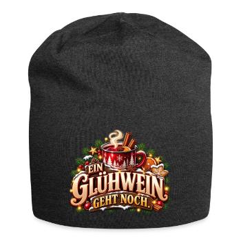 Glühwein Becher Festliches Wintermotiv - Jersey-Beanie - Anthrazit - Vorne