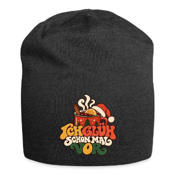 Ich glüh schon mal vor Glühwein Weihnachtsmarkt - Jersey-Beanie - Anthrazit - Vorne