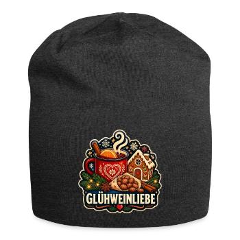 Glühwein Liebe Wintergenuss - Jersey-Beanie - Anthrazit - Vorne