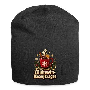 Offizielle Glühwein-Beauftragte Weihnachtsmarkt - Jersey-Beanie - Anthrazit - Vorne