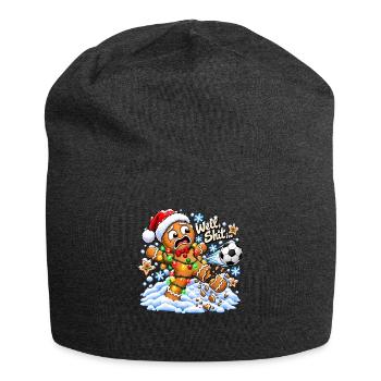 Well Shit Gingerbread Soccer Player Christmas - Jersey-Beanie - Anthrazit - Vorne