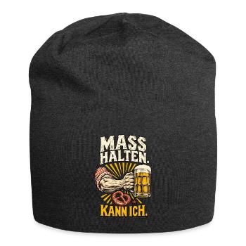 Maß halten Kann ich - Jersey-Beanie - Anthrazit - Vorne
