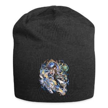 Drachenmeister und Sternenpfad - Jersey-Beanie - Anthrazit - Vorne