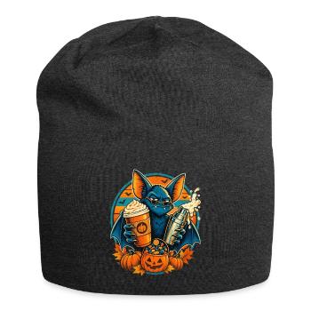Halloween Vampirfledermaus Bar-Schichtchaos - Jersey-Beanie - Anthrazit - Vorne
