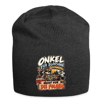 Onkel für Blödsinn Zuständig – Grillhumor - Jersey-Beanie - Anthrazit - Vorne