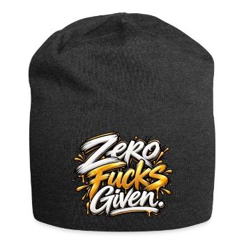 Zero Fucks Given Graffiti - Jersey-Beanie - Anthrazit - Vorne