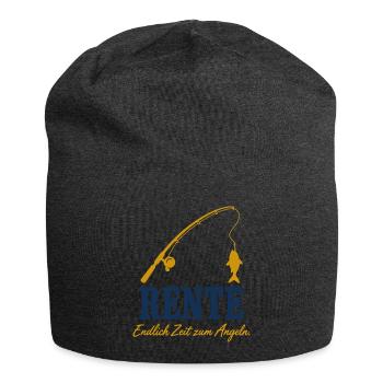Rente Angeln – Lustiges Rentengeschenk - Jersey-Beanie - Anthrazit - Vorne