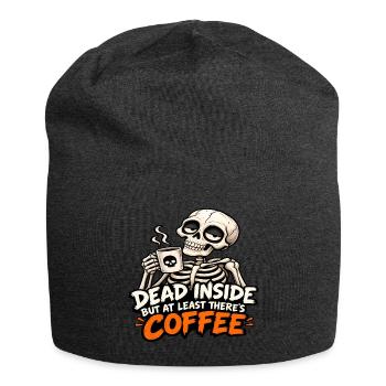 Tot im Inneren, aber es gibt Kaffee - Jersey-Beanie - Anthrazit - Vorne