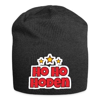 Ho Ho Hoden Weihnachtssticker - Jersey-Beanie - Anthrazit - Vorne